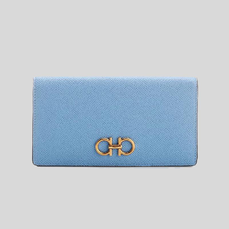 Blue ferragamo outlet wallet