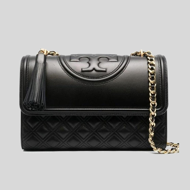 Tory Burch Fleming Convertible Shoulder Bag Black 76997 LussoCitta