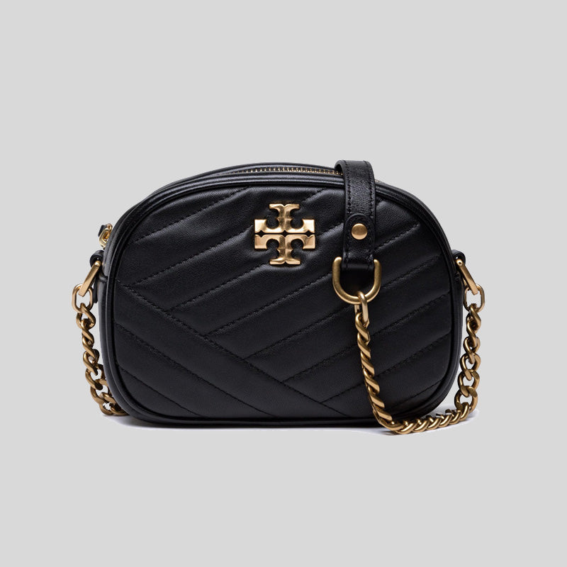 Tory Burch 90450 KIRA CHEVRON SMALL CAMERA Bag Black