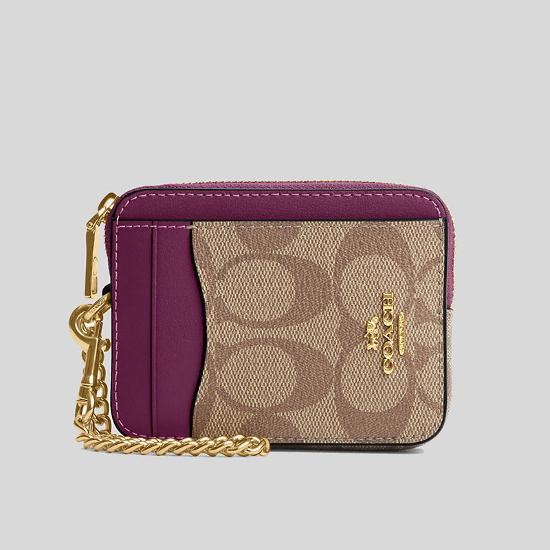 Coach Outlet Mini Skinny ID Case in Signature Canvas with Nostalgic Ditsy Print - Multi