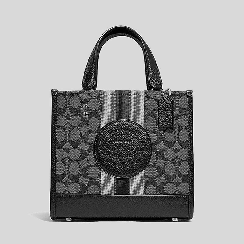 Popular Coach Dempsey Tote 22 With Coach Patch In Black