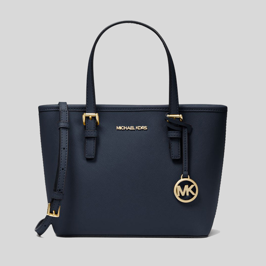 Michael Kors 'jet Set Travel' Saffiano Leather Top Zip Tote in Blue