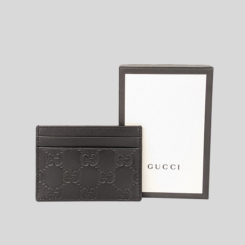 Black Gucci Signature Card Case