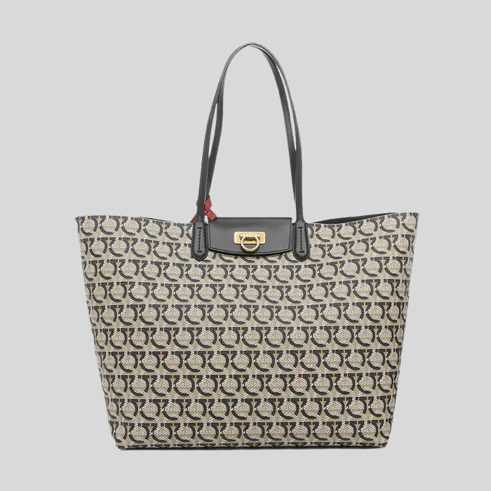 Salvatore Ferragamo Gancini Tote Bag With Removable Pouch 0726588