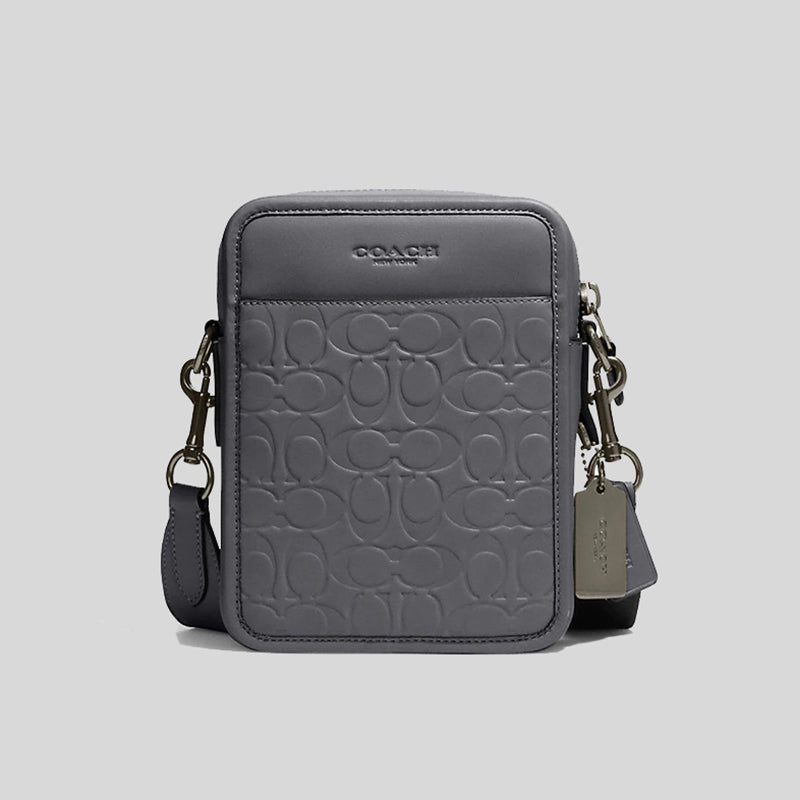 Coach Sullivan Crossbody In Signature Leather Industrial Grey