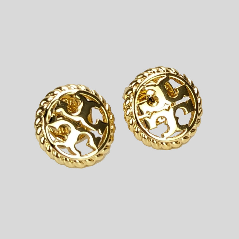 Tory Burch Rope Logo Stud Earring Gold 136618