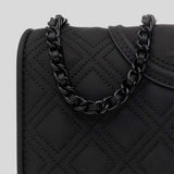 TORY BURCH Fleming Matte Chain Wallet Black 142518