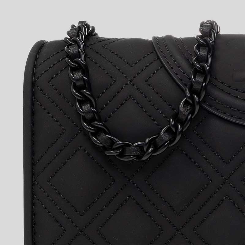 TORY BURCH Fleming Matte Chain Wallet Black 142518 LussoCitta