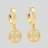 TORY BURCH Miller Huggie Hoop Earring Tory Gold 143786 lussocitta lusso citta