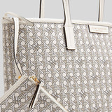 TORY BURCH Small Ever Ready Zip Tote New Ivory 147748