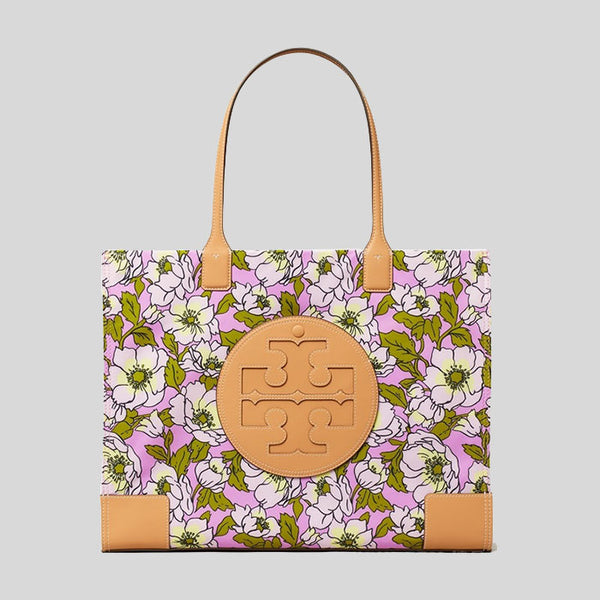 TORY BURCH Small Ella Floral Printed Tote Bag Aster Pink Flower 151612 lussocitta lusso citta