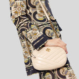 TORY BURCH Kira Chevron Camera Bag New Cream 152353