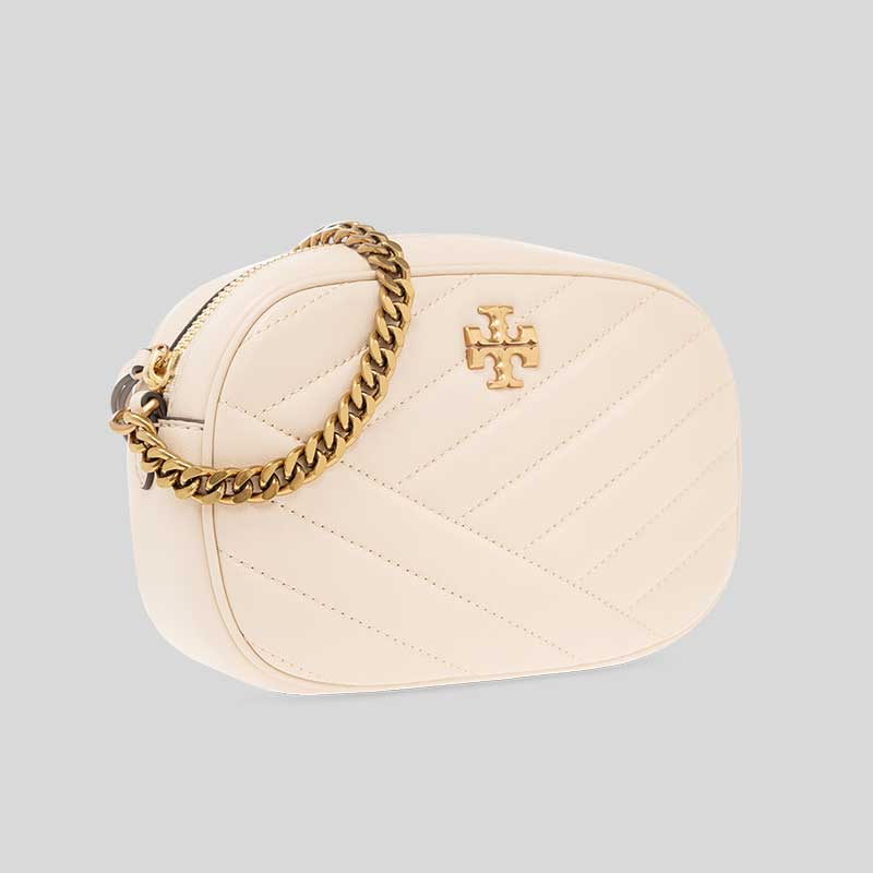 TORY BURCH Kira Chevron Camera Bag New Cream 152353