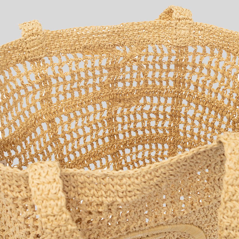 TORY BURCH Ella Hand-Crocheted Tote Natural 153041