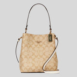 COACH Small Town Bucket Bag In Signature Canvas Light Khaki Chalk 2312