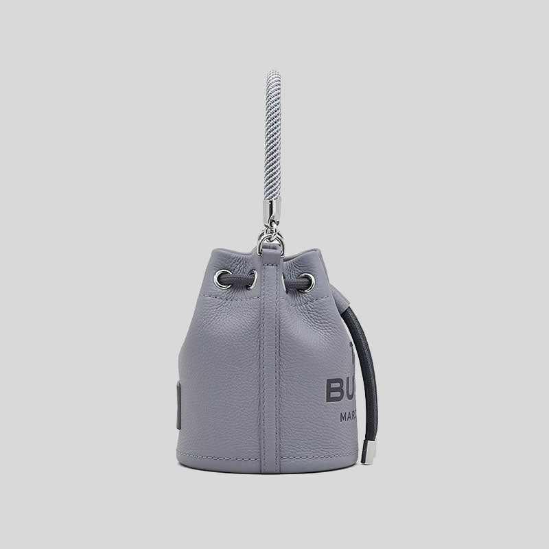 MARC JACOBS The Leather Mini Bucket Bag Wolf Grey 2S3HCR058H03