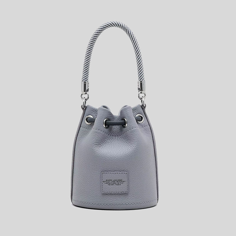 MARC JACOBS The Leather Mini Bucket Bag Wolf Grey 2S3HCR058H03