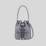 MARC JACOBS The Leather Mini Bucket Bag Wolf Grey 2S3HCR058H03