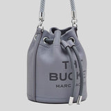 MARC JACOBS The Leather Mini Bucket Bag Wolf Grey 2S3HCR058H03