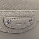 BALENCIAGA  Leather Lanyard Card Holder Grey 655246