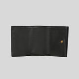 BALENCIAGA Leather Classic Flap Trifold Wallet Black 640107