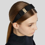 FERRAGAMO Vara Bow Wide Headband Black/Gold 572738