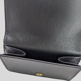 BALENCIAGA Leather Classic Flap Trifold Wallet Black 640107