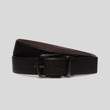 COACH Harness Buckle Cut To Size Reversible Belt, 38 Mm Black/Maple 64099