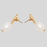 TORY BURCH Pearl Drop Earring Ivory Tory Gold 65156