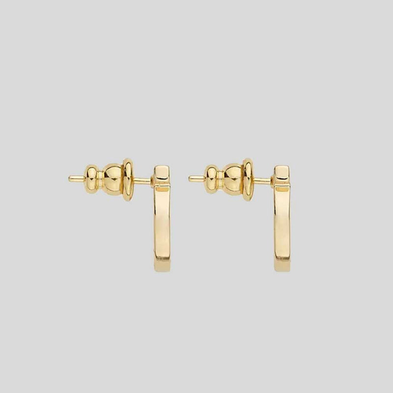 FERRAGAMO Gancini Earrings (L) Gold Color 696429