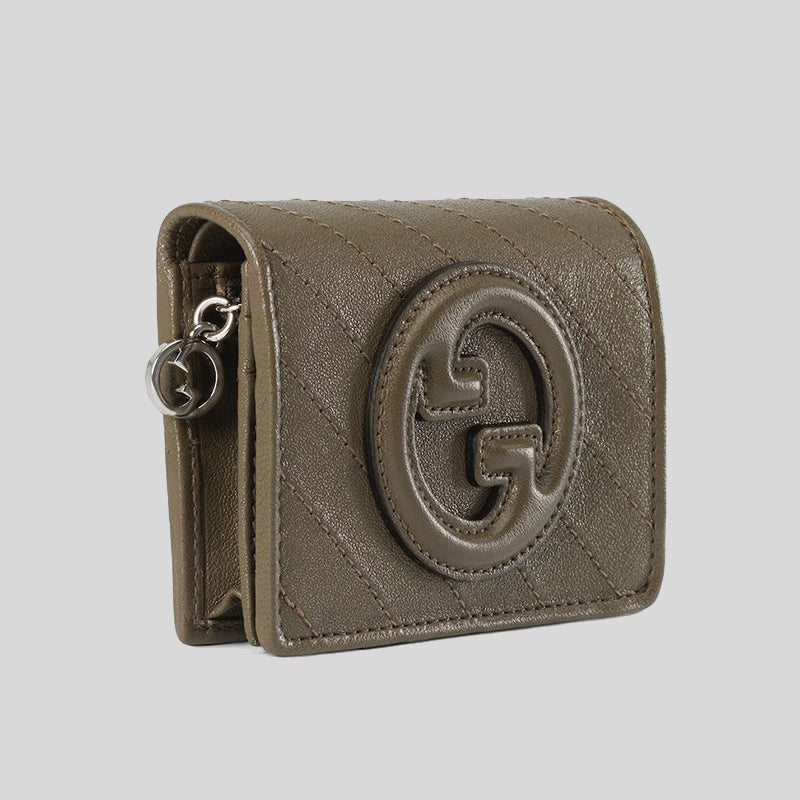 GUCCI Blondie Card Case Wallet Brown 760317