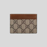 GUCCI GG Supreme Card Holder Brown 779775