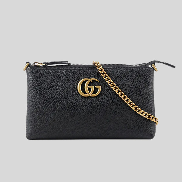 GUCCI Marmont Cellarius Shoulder/Crossbody Clutch Bag Black 779795