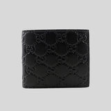 GUCCI Men's Signature GG Leather Bifold Wallet Black 779836 lussocitta lusso citta