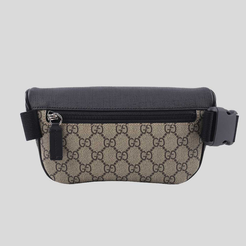 GUCCI GG Supreme Canvas Unisex Belt Bag Beige/Black 779877