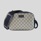 GUCCI GG Supreme Canvas Unisex Camera Crossbody Bag Beige/Black 779880