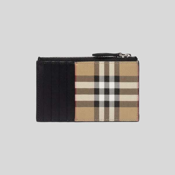 Burberry Vintage Check Zip Card Case Archive Beige 80644521 lussocitta lusso città