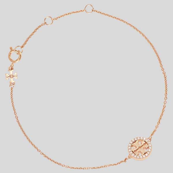 TORY BURCH Miller Pave Chain Bracelet Rose Gold 80997