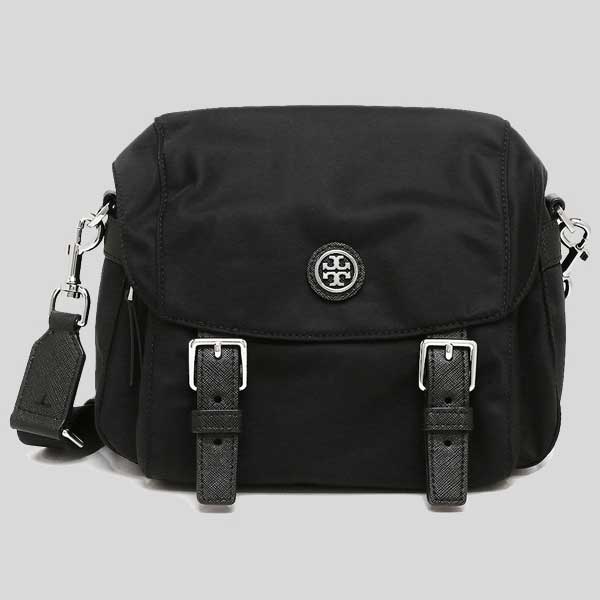 TORY BURCH Nylon Small Messenger Crossbody/Sling Bag Black 85054 lussocitta lusso citta