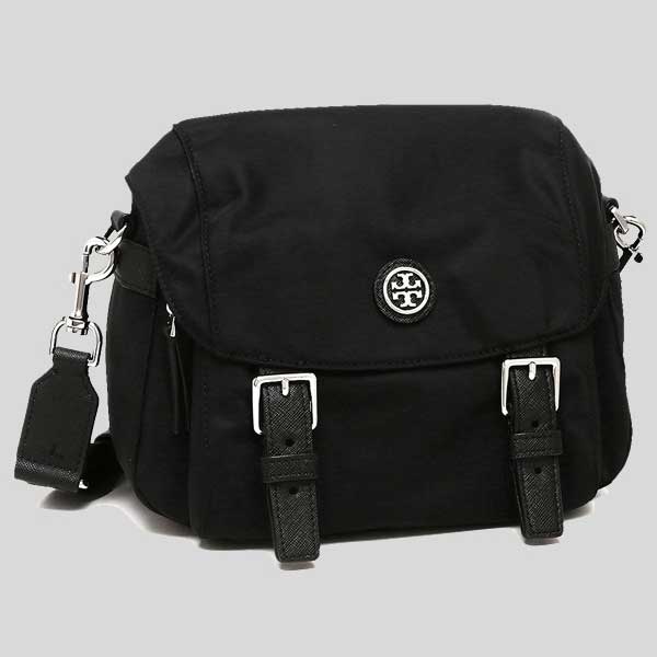 TORY BURCH Nylon Small Messenger Crossbody/Sling Bag Black 85054