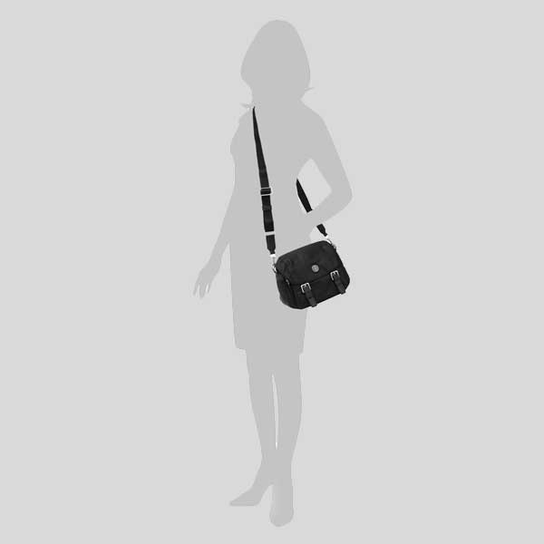 TORY BURCH Nylon Small Messenger Crossbody/Sling Bag Black 85054