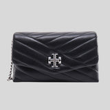 Tory Burch Kira Chevron Chain Wallet Black 90343 lussocitta lusso citta