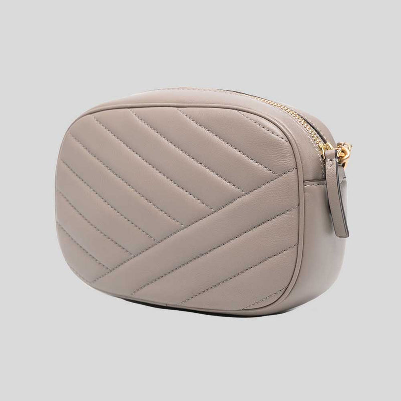 TORY BURCH Kira Chevron Camera Bag Gray Heron 90450