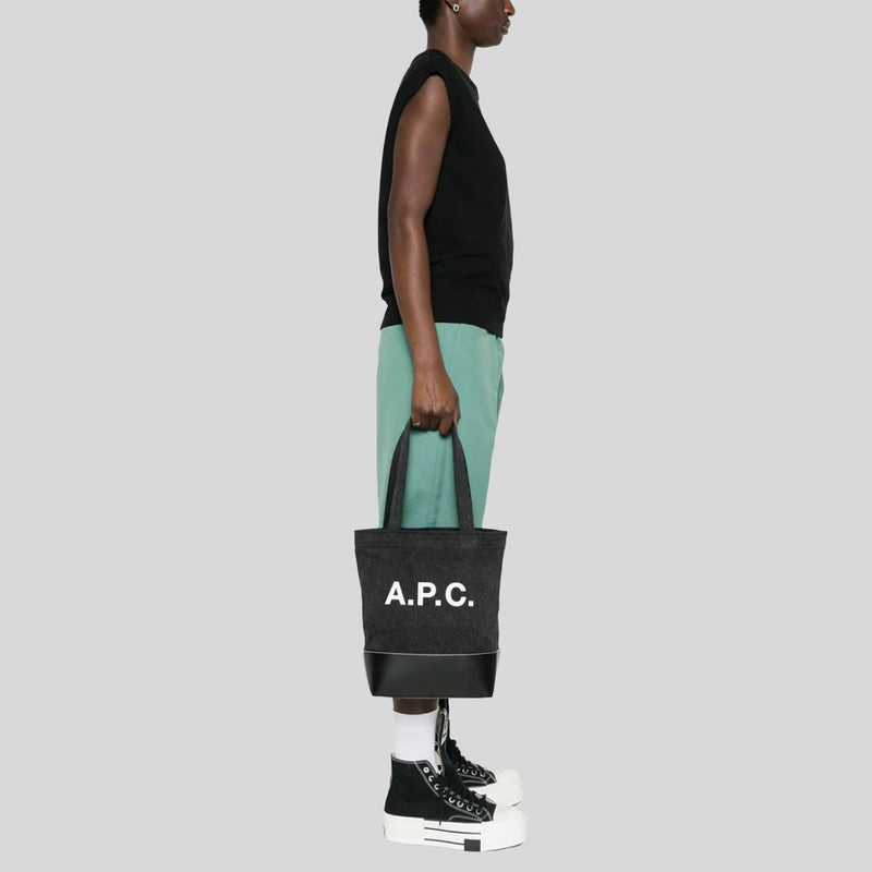 A.P.C. Axel Small Unisex Tote Bag Black COGZEM61568LZZ