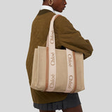 Chloe Woody Medium Tote Bag Blushy Beige CHC23AS383L1726Y