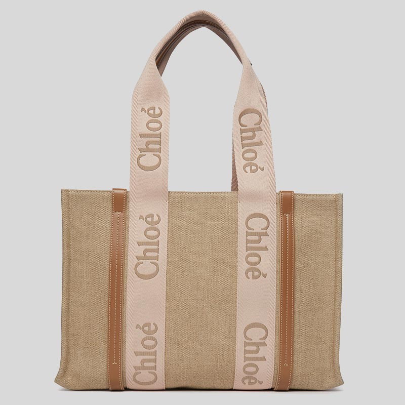 Chloe Woody Medium Tote Bag Blushy Beige CHC23AS383L1726Y