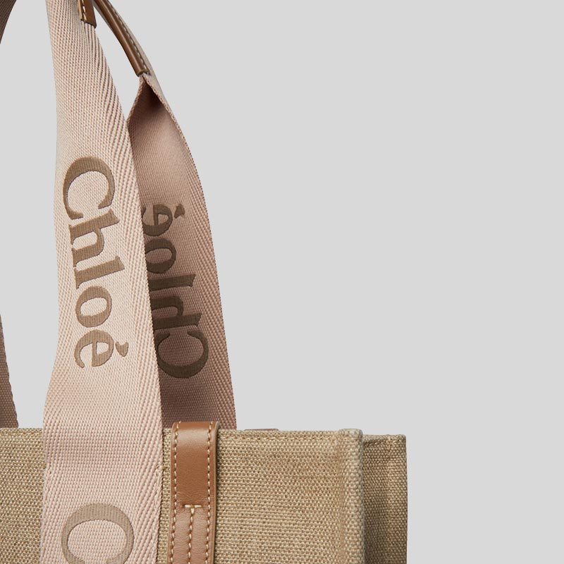 Chloe Woody Medium Tote Bag Blushy Beige CHC23AS383L1726Y