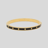 KATE SPADE Spot The Spade Enamel Hinged Bangle Black KJ727