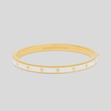 KATE SPADE Spot The Spade Enamel Hinged Bangle White KJ727