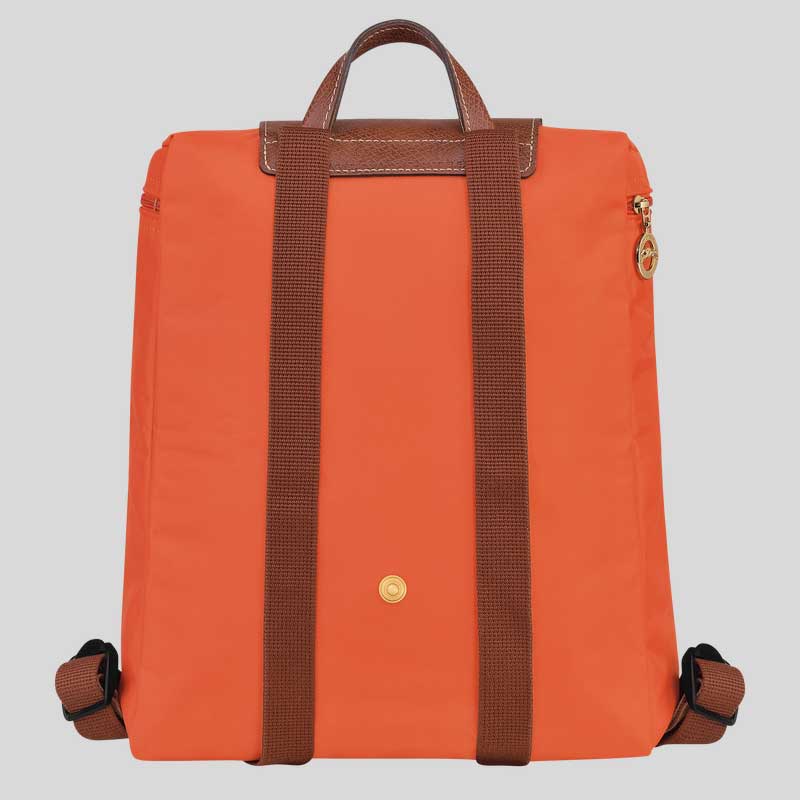 Longchamp orange backpack online